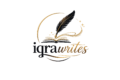 "Iqra Writes logo – blogging, SEO and AI content brand"